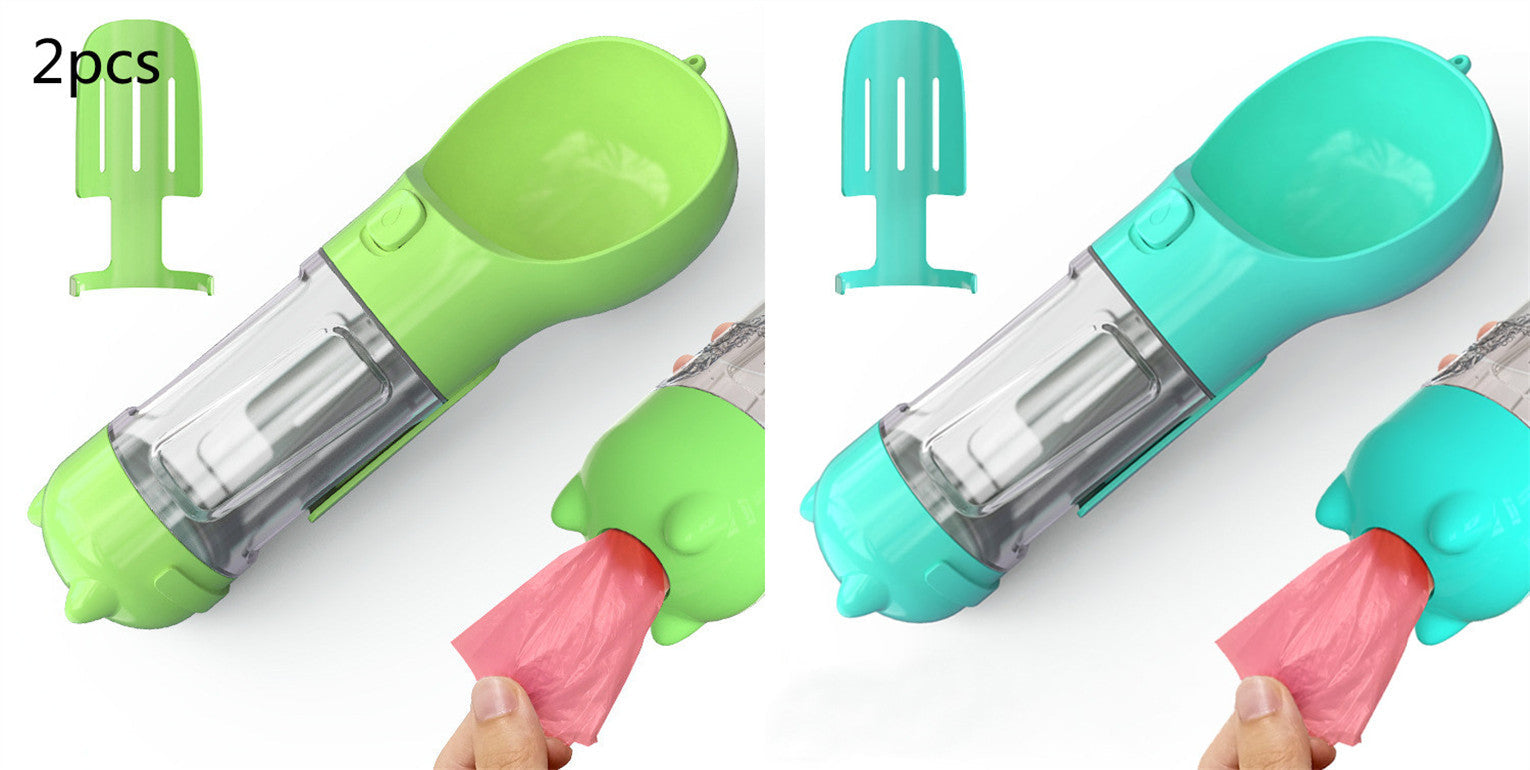 Pet Water Bottle Feeder Bowl Garbage Bag Storage Portable Pet Outdoor Travel 3 In 1 Dog Water Bottle Pets Fashion