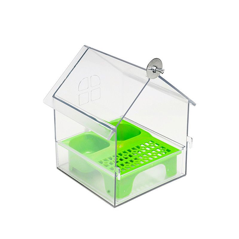 Peony Parrot Feeder Villa Transparent Pets Fashion