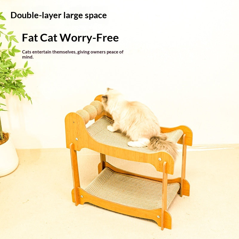 Multi-layer Sisal Cat Scratcher Lounge, Wear-Resistant & Low-Shedding Pet Toy Pets Fashion