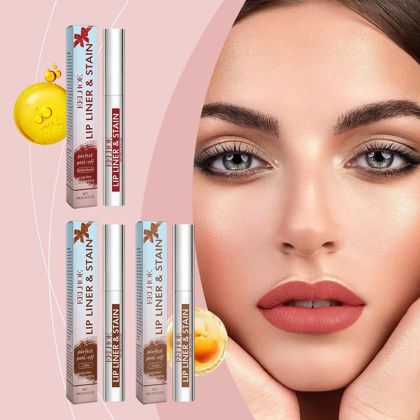 Peeling Lip Gloss Waterproof Lip Liner Stain Tattoo Long Lasting Makeup Peel Off Tattoo Lipgloss Hydrating Matte Lip Peel Off Lipliner Cosmetics LadyShow.Store