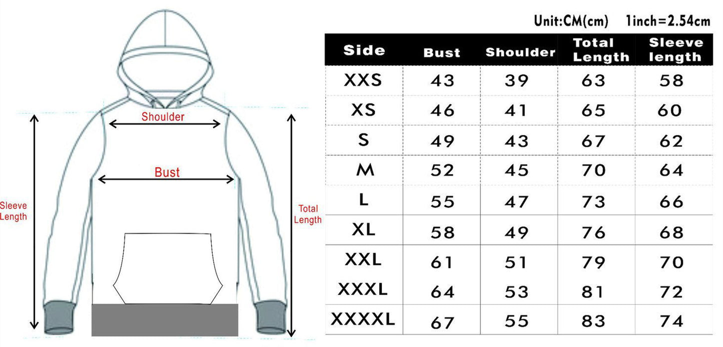 Men's Casual Fashion Print Hooded Sweatshirt