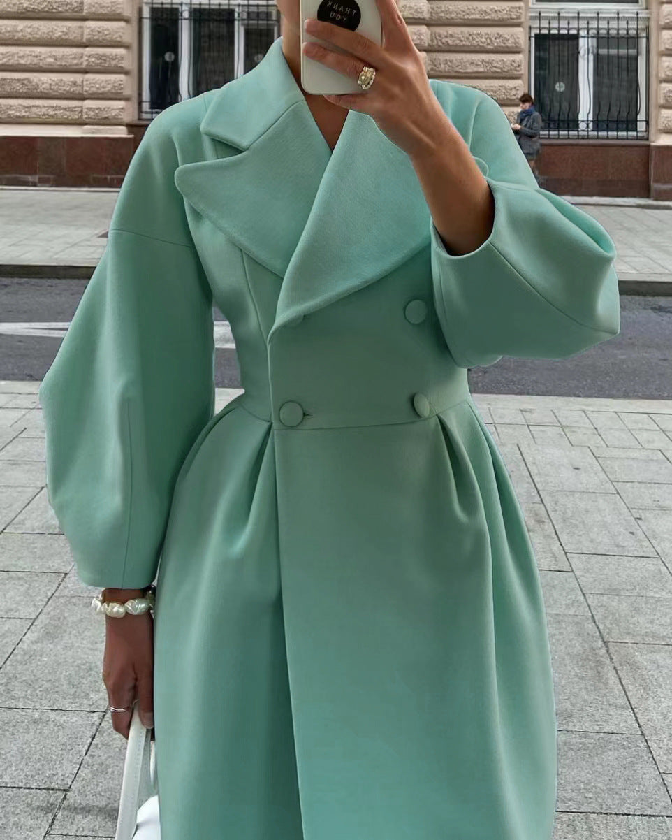 Vintage Court Lantern Sleeves Large Lapel Jacket LadyShow.Store