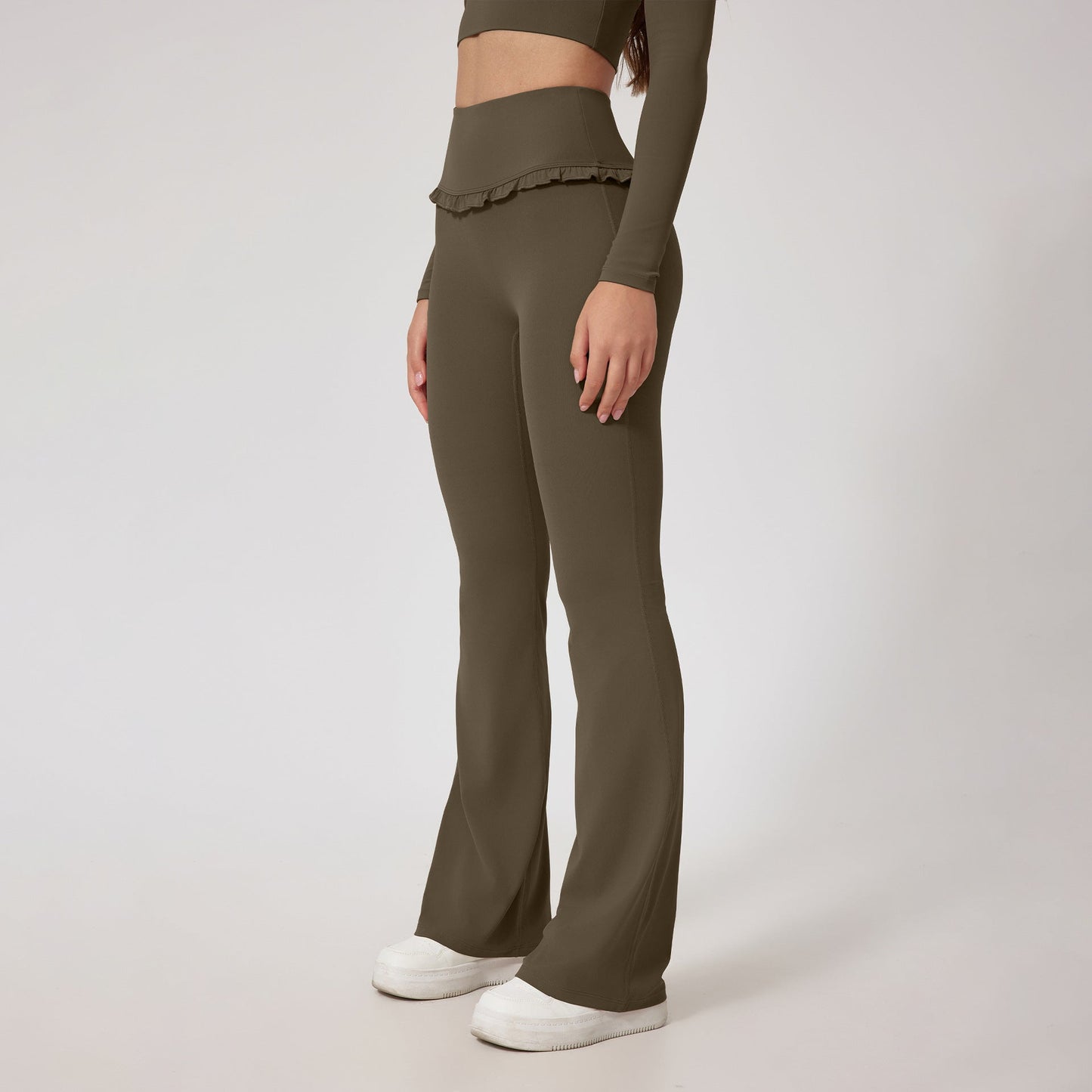 High Waist Hip Lift Lace Nude Feel Yoga Pants Running Fitness LadyShow.Store