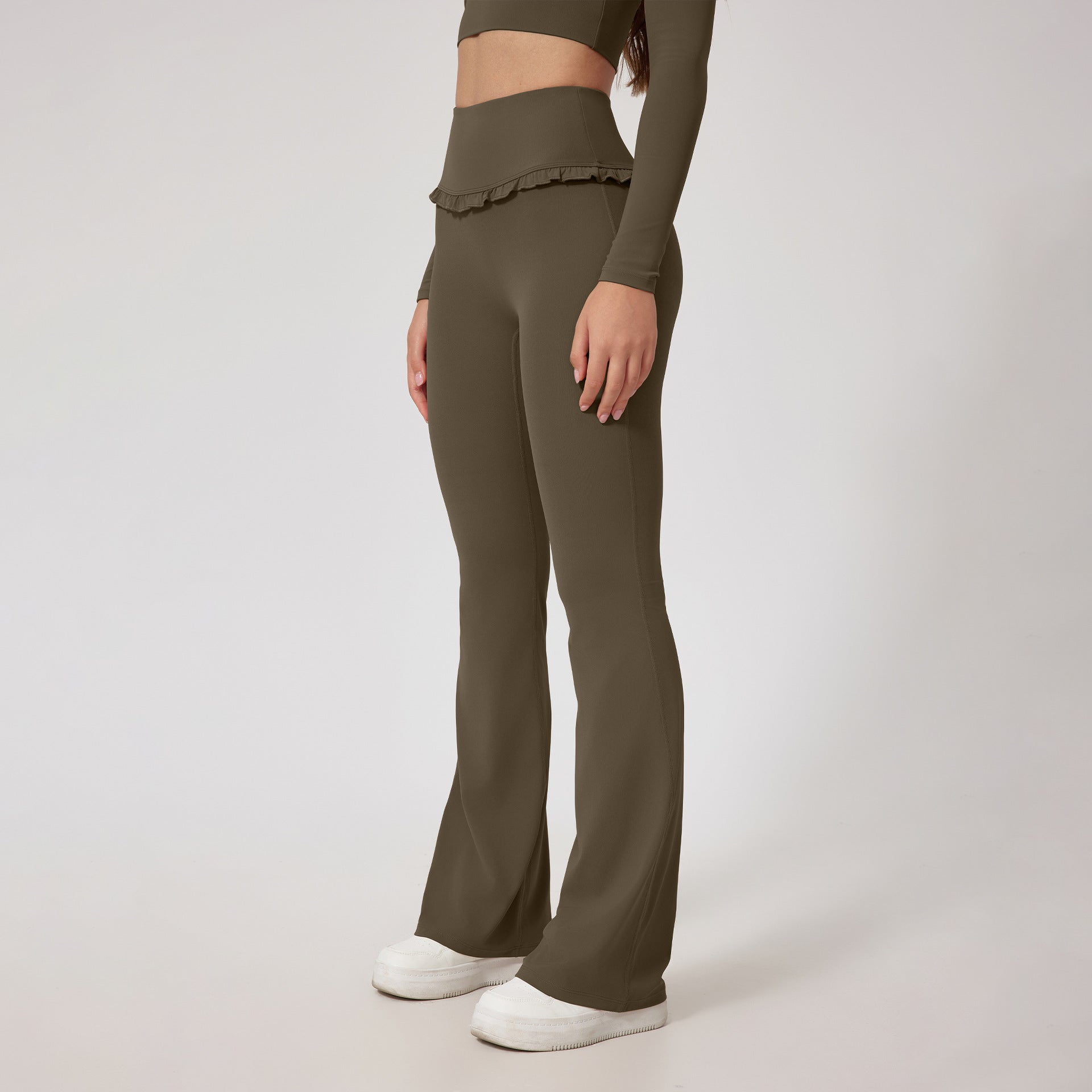 High Waist Hip Lift Lace Nude Feel Yoga Pants Running Fitness LadyShow.Store