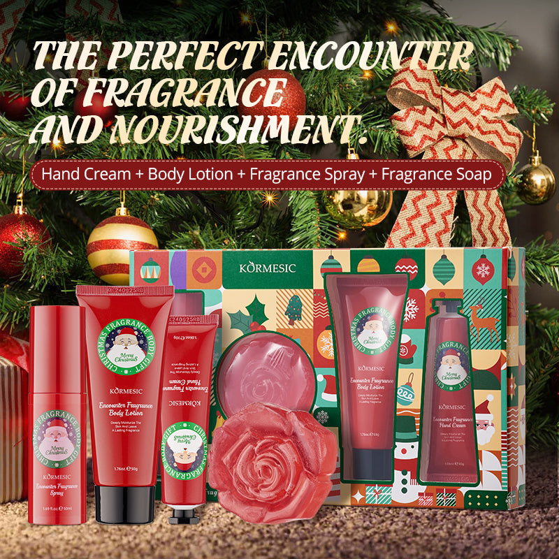 KORMESIC Christmas Fragrance Set  For Foreign Trade 50ml-100g-50g-30g Tri Light Beauty