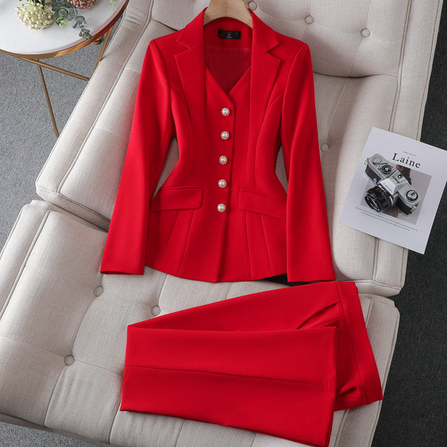 Women’s Office Business Suit Jacket and Pants Set Pi-Mart