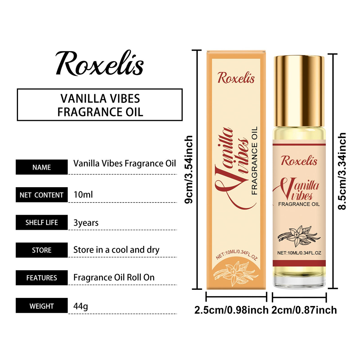 Small Group Fragrance  Lasting, Natural Fresh, Elegant, Charming, Elegant, Elegant, Elegant, Ball Perfume, Ball Perfume  Vanilla  10ml, 1Box Tri Light Beauty