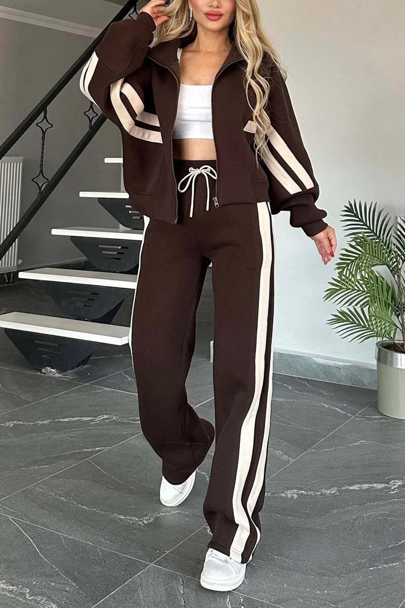 Fashion Two-piece Women's White Sports Suit Loose Sports Shirt Casual Pants Sets Sportswear Women Clothes Tracksuit Women Outfits NorixaFashion.com