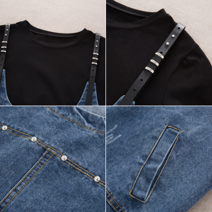 Chic Plus Size Denim Dress Set for Spring/Summer Pi-Mart