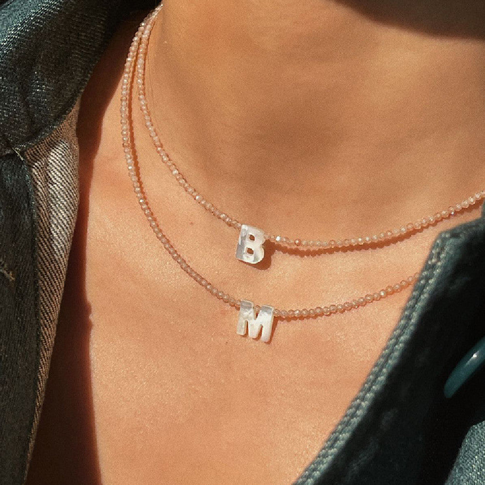 Women's Simple Shell Letter Collar Necklace