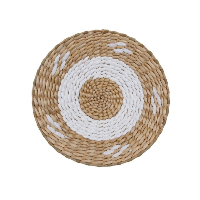 Woven Straw Wall Decor Round Living Room Ornament Wall Hanging PearlNestDecor.com