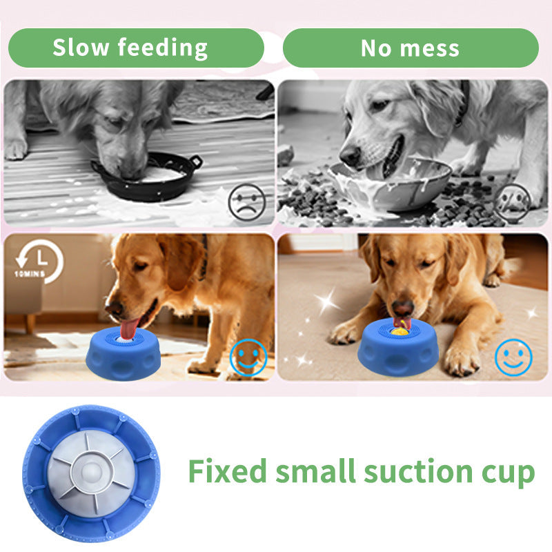 Dog Liquid Lick Bow Dog Slow-Feeding Plate Non-Slip Spherical Pet Licking Bowl Pets Fashion