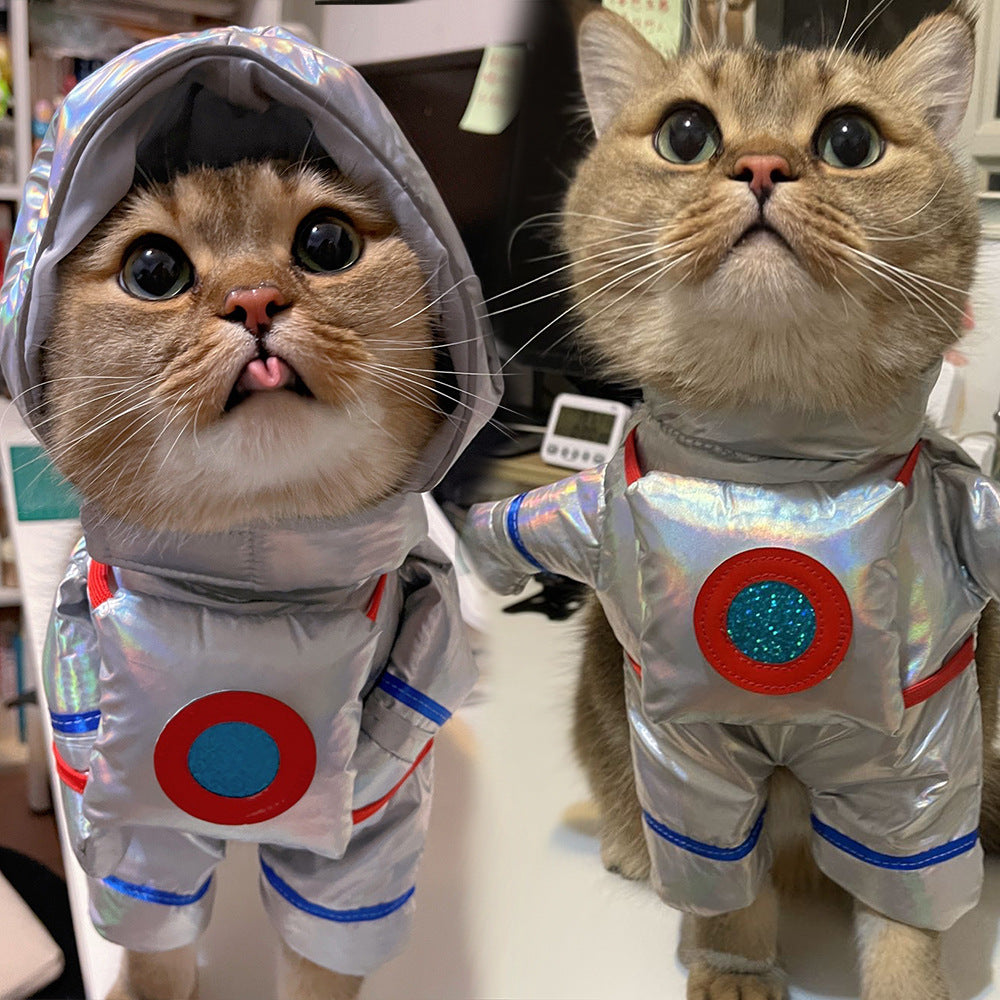 Pet Turned Dog Funny Dress Up Space Suit Stand Halloween Pet Dress Clothes Pets Fashion