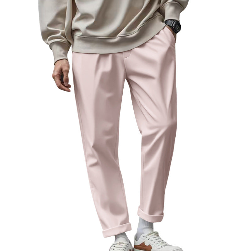 Men's Trousers With Pockets Casual Loose Comfortable Quick-drying Waist-tied Pants NorixaFashion.com