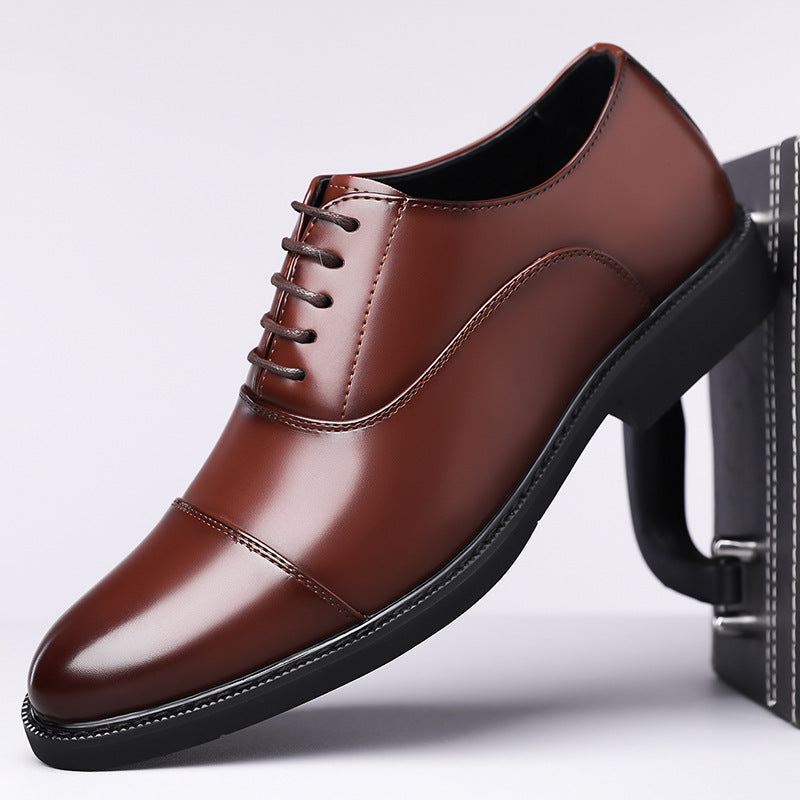 Business Oxford Dress Three-eyelet Design Men's Genuine British-style Leather Shoes Best YouTube Store