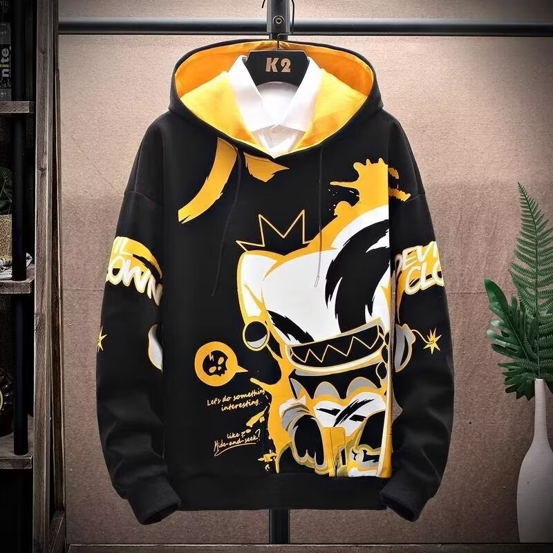 Anime Fleece-lined Thickened Hooded Sweatshirt LadyShow.Store