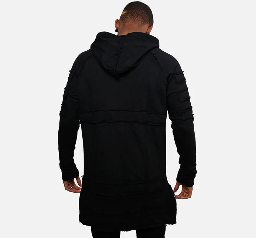 Long Hoodie, Hip Hop Hoodie, Outerwear Sweatshirt