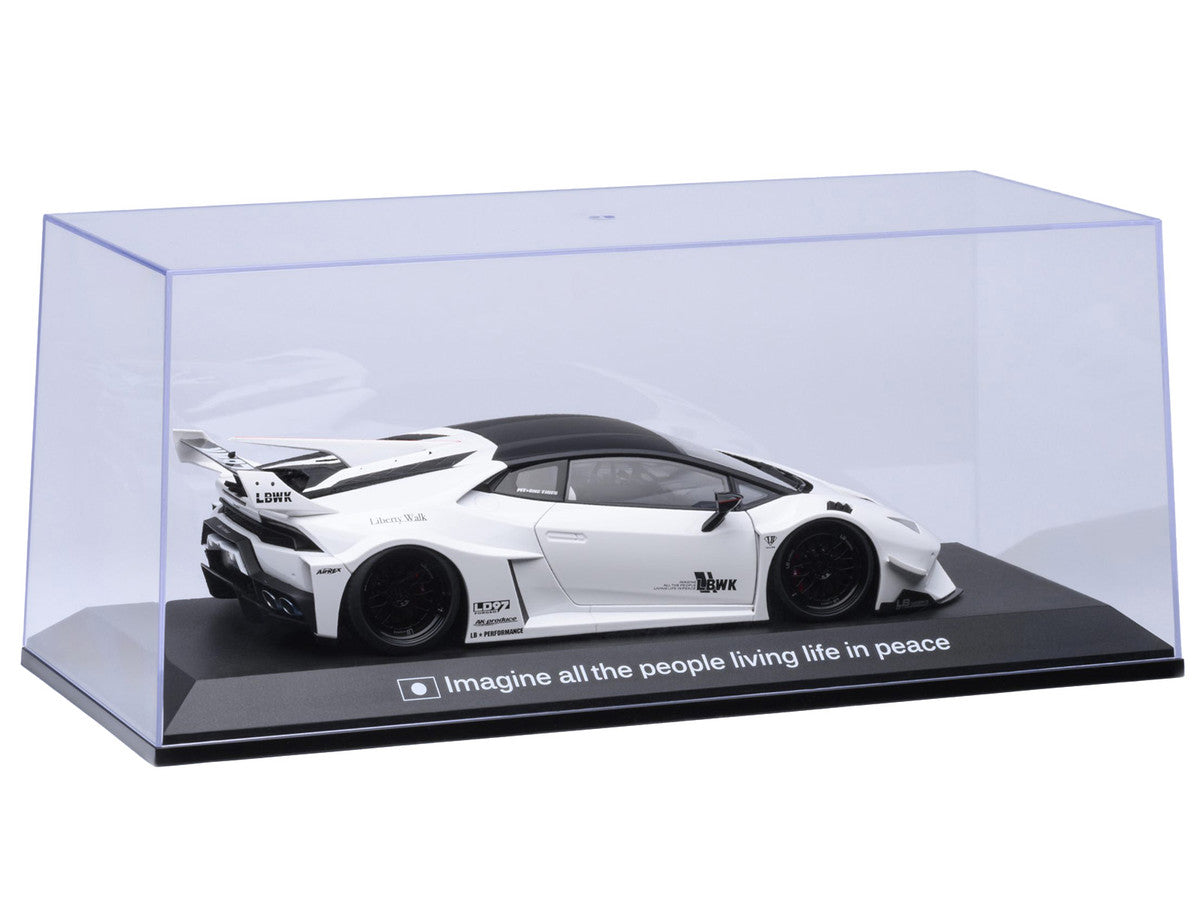 Collectible Display Show Case with Black Plastic Base and Green "LBWK" Logo for 1/18-1/24 Scale Model Cars by Autoart LuxuryLifeWay Online Store
