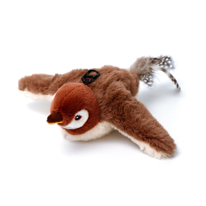 Pet Plush Toy Making Sound Electric Fish Jumping Winged Bird Pets Fashion