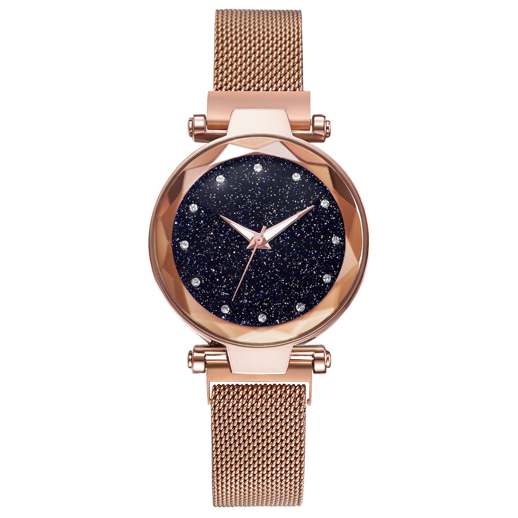 Luxury Women Watches Bracelet Set Fashion Elegant Magnet Buckle Ladies Starry Sky Watch Set Relogio CJD2