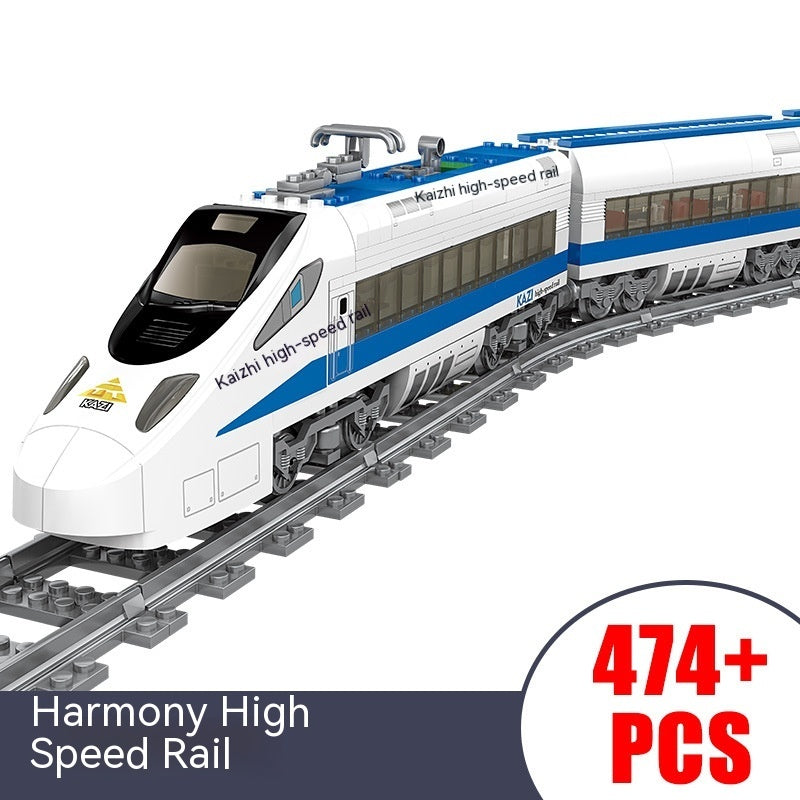 Electric Rail Train Model Children Education Small Particles Assembled Building Block Toys LuxuryLifeWay Online Store