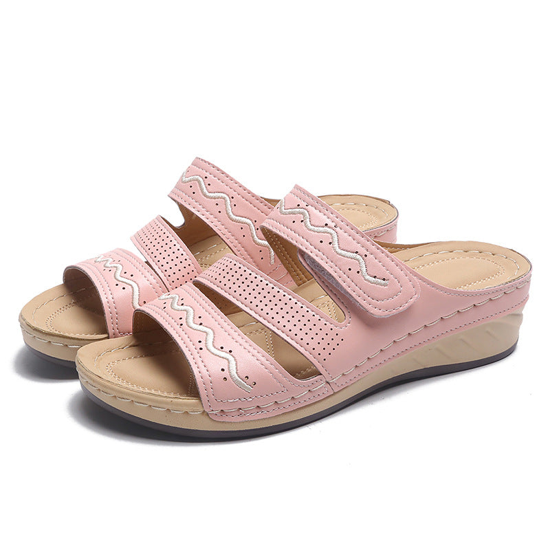 Women's Retro Wedge And Wispy Large Size Casual Sandals LadyShow.Store