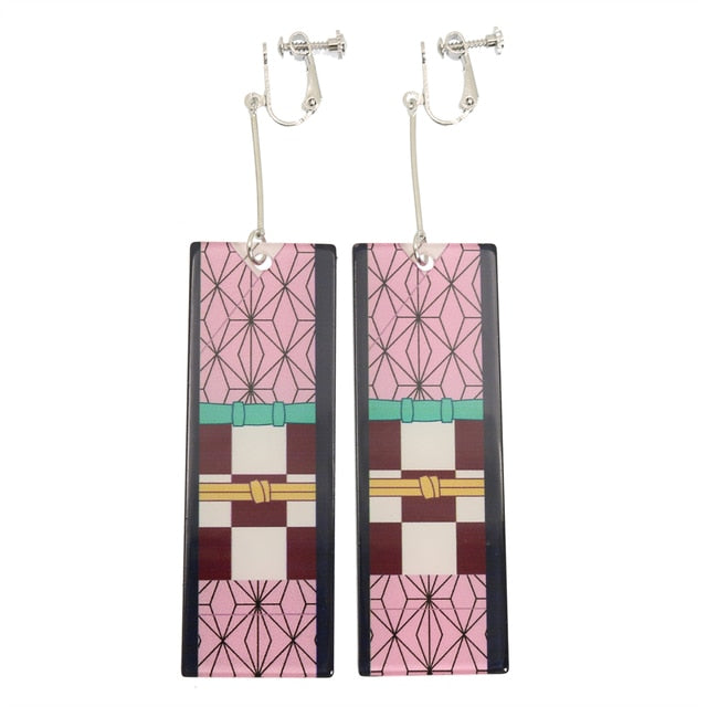 Acrylic Tanjiro Earrings Pi-Mart