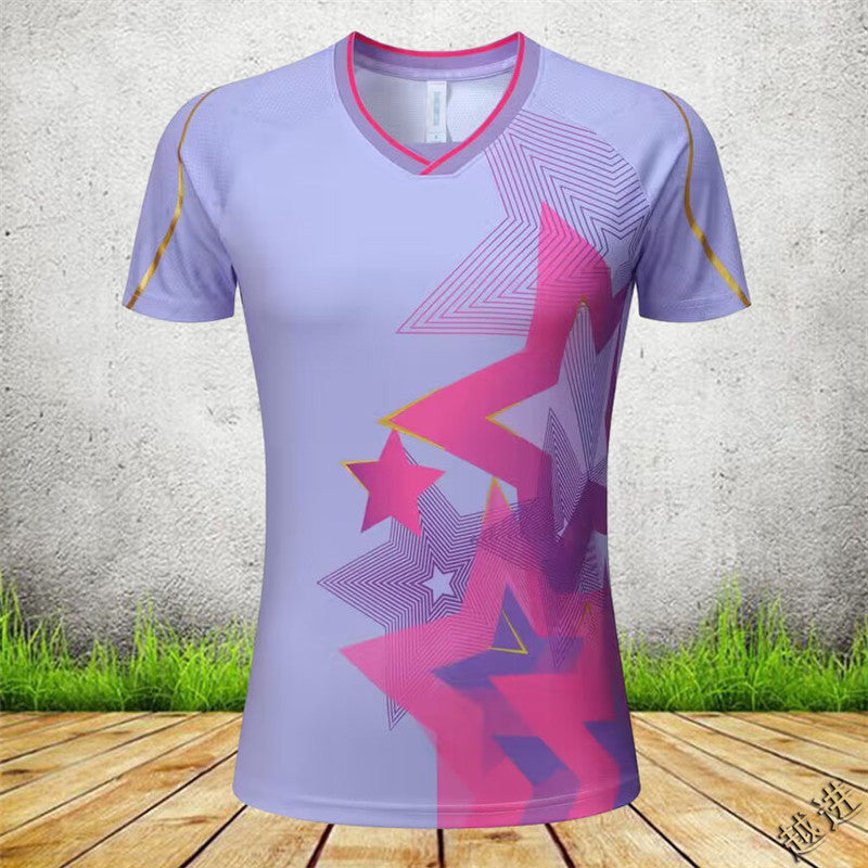 Badminton Clothes Outfit Volleyball Jacket Table Tennis Competition Short-sleeved Sportswear