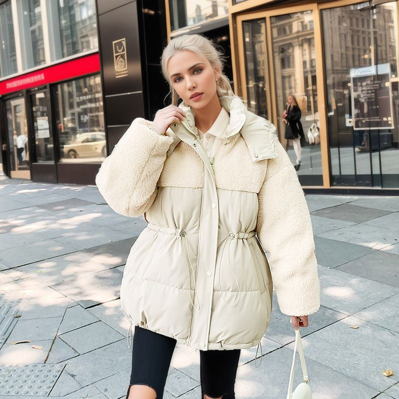Hoodie With Drawstrings Warm-keeping Cotton Clothing Women's Coat Best YouTube Store