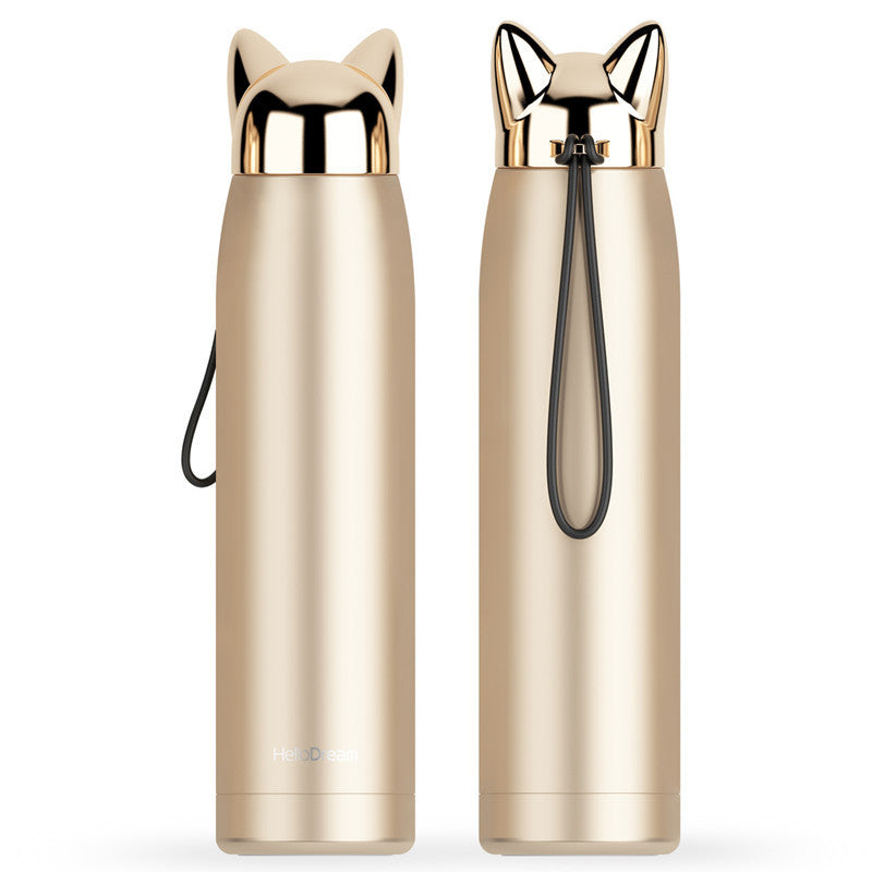 Cartoon Lightning Fox Insulated Water Bottle LadyShow.Store