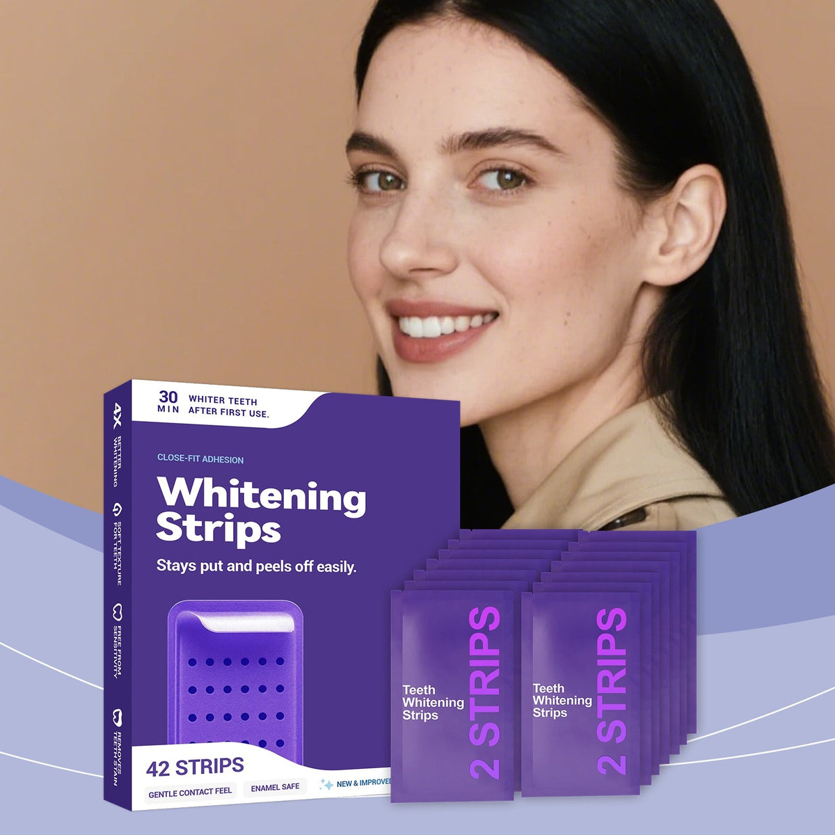 Purple Whitening Toothpaste 21pcs 1box Tri Light Beauty