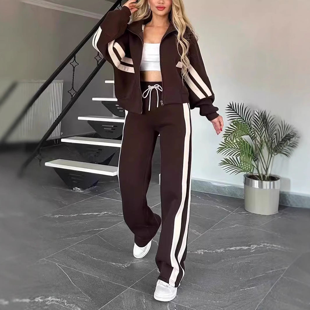 Fashion Two-piece Women's White Sports Suit Loose Sports Shirt Casual Pants Sets Sportswear Women Clothes Tracksuit Women Outfits NorixaFashion.com