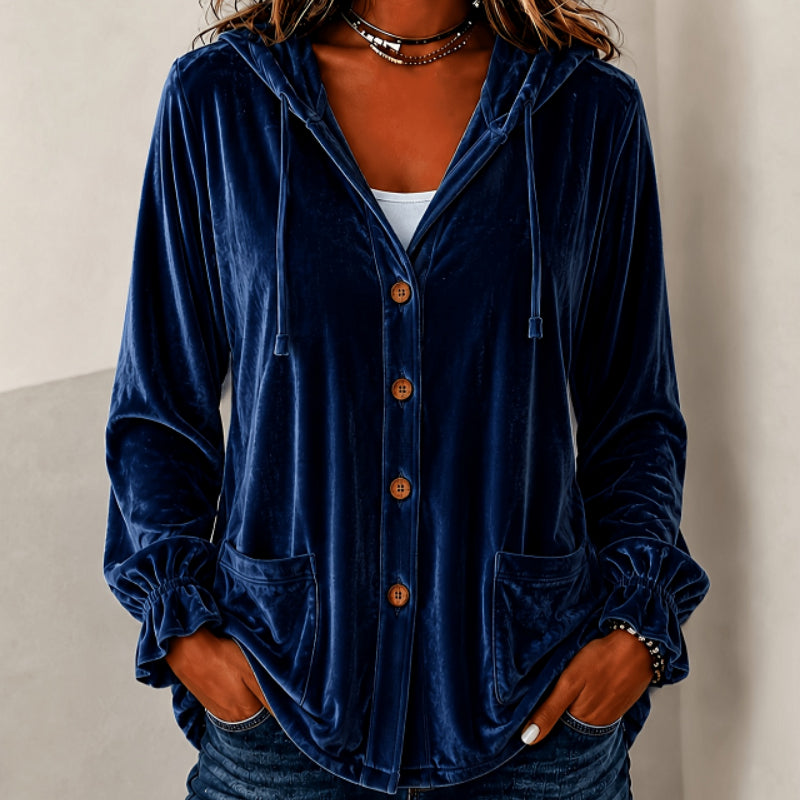Solid-color Hooded European-style Button-up Coat NorixaFashion.com