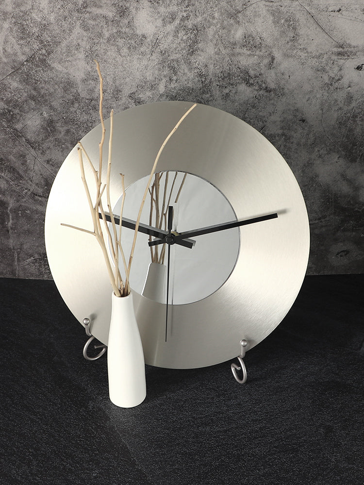Creative Metal Wall Clock Silver PearlNestDecor.com