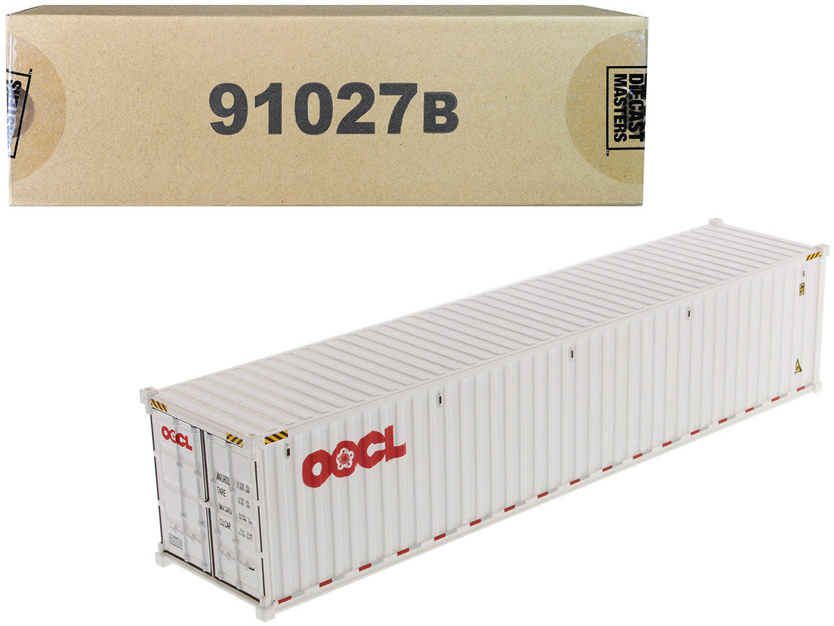 40' Dry Goods Sea Container "OOCL" White "Transport Series" 1/50 Model by Diecast Masters LuxuryLifeWay Online Store