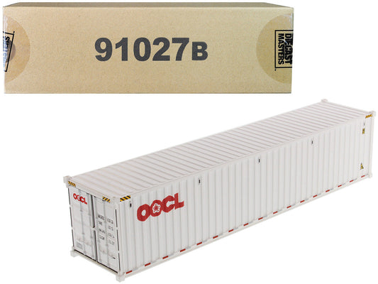 40' Dry Goods Sea Container "OOCL" White "Transport Series" 1/50 Model by Diecast Masters LuxuryLifeWay Online Store