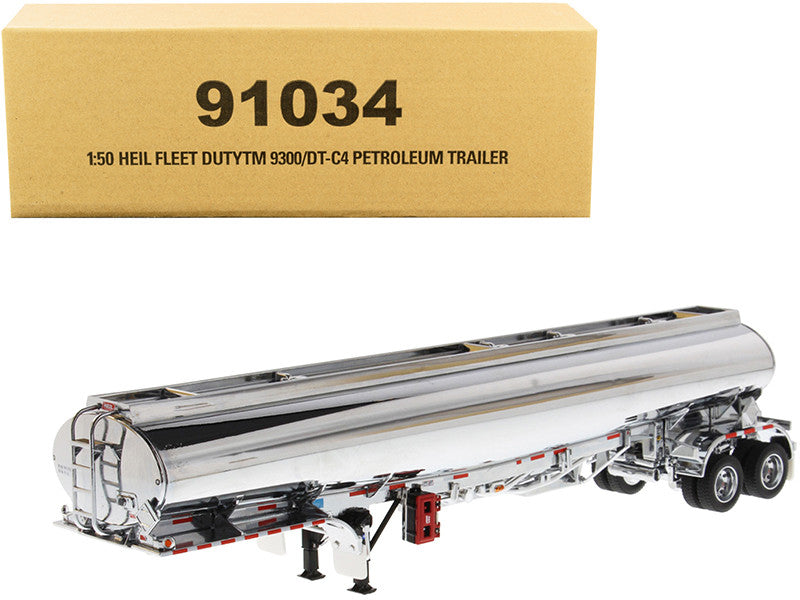 Heil Fleet Duty TM 9300/DT-C4 Petroleum Tanker Trailer Chrome "Transport Series" 1/50 Diecast Model by Diecast Masters LuxuryLifeWay Online Store