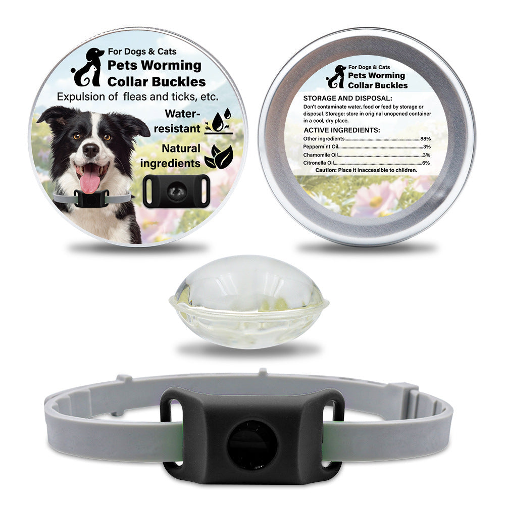 Pet Insect Repellent Button Collar Capsule Suit Pets Fashion