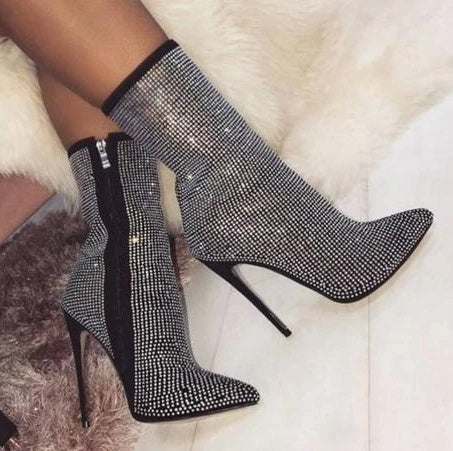 Women Pointed Toe Heeled Boots LadyShow.Store
