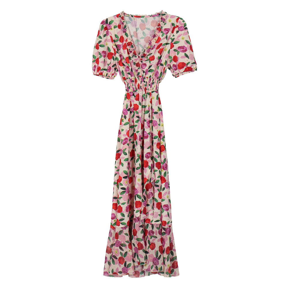 Women's Fashion Simple Print Swing Dress