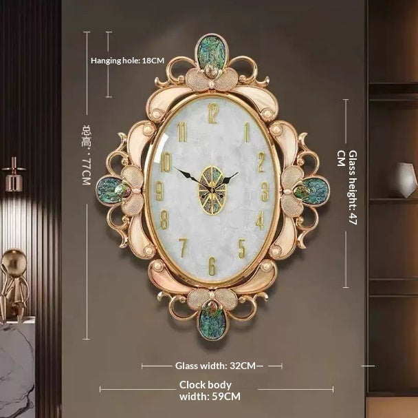 Shell-shaped Wall Clock Home Decor Clock Fashionable And Modern Timepiece PearlNestDecor.com