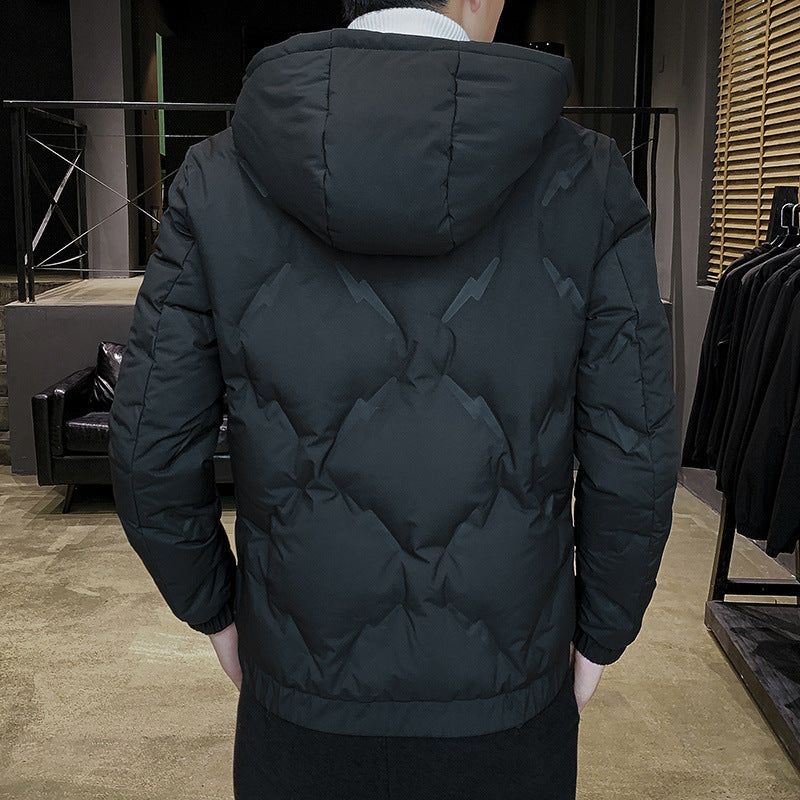 Solid color short and thick youth casual down jacket