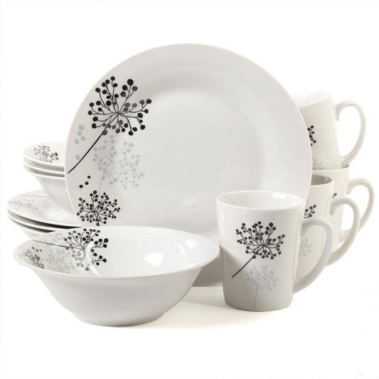 Gibson Netherwood 12-Piece Dinnerware Set LuxuryLifeWay Online Store