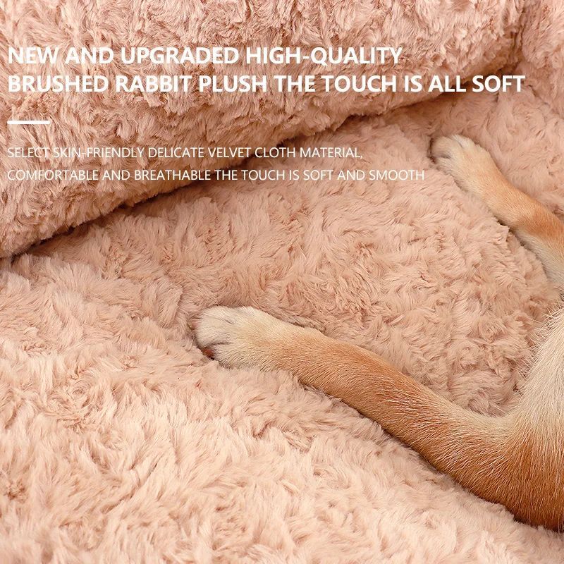 Plush Pet Sofa Bed - All-season, Non-slip Bottom, Durable And Scratch-resistant, Suitable For Dogs And Cats Pets Fashion