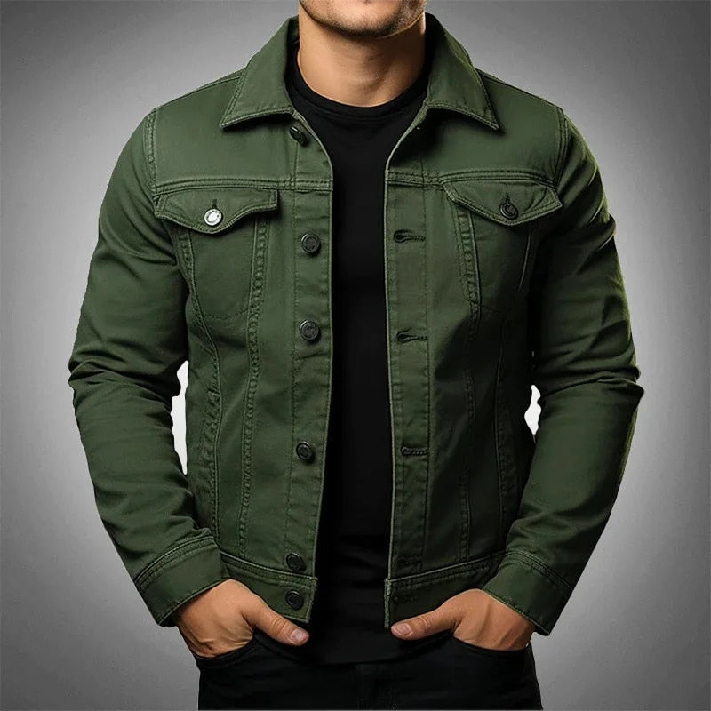 Men's Jacket Denim Coat Tooling Solid Color Thick Coat LadyShow.Store