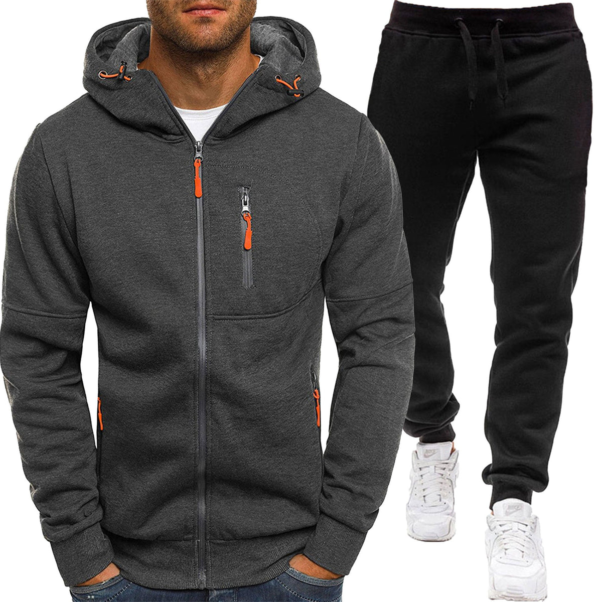 2026 FallWinter New Mens Set Casual Hooded Sweatshirt Sportswear NorixaFashion.com