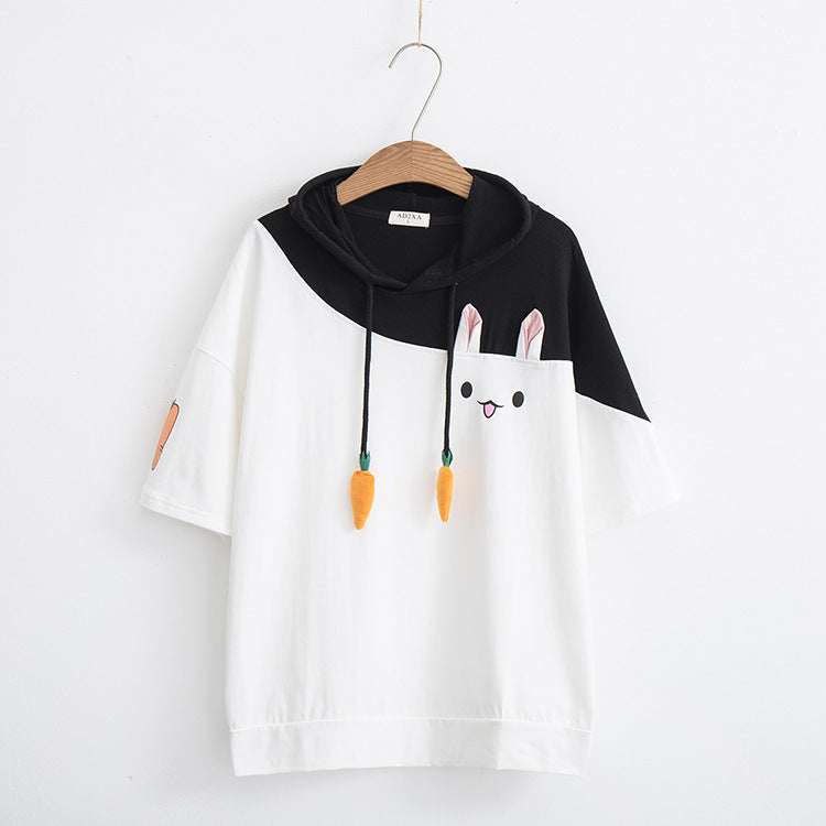 Japanese Style 2019 Cute Colorful Rabbit T-Shirt Pi-Mart