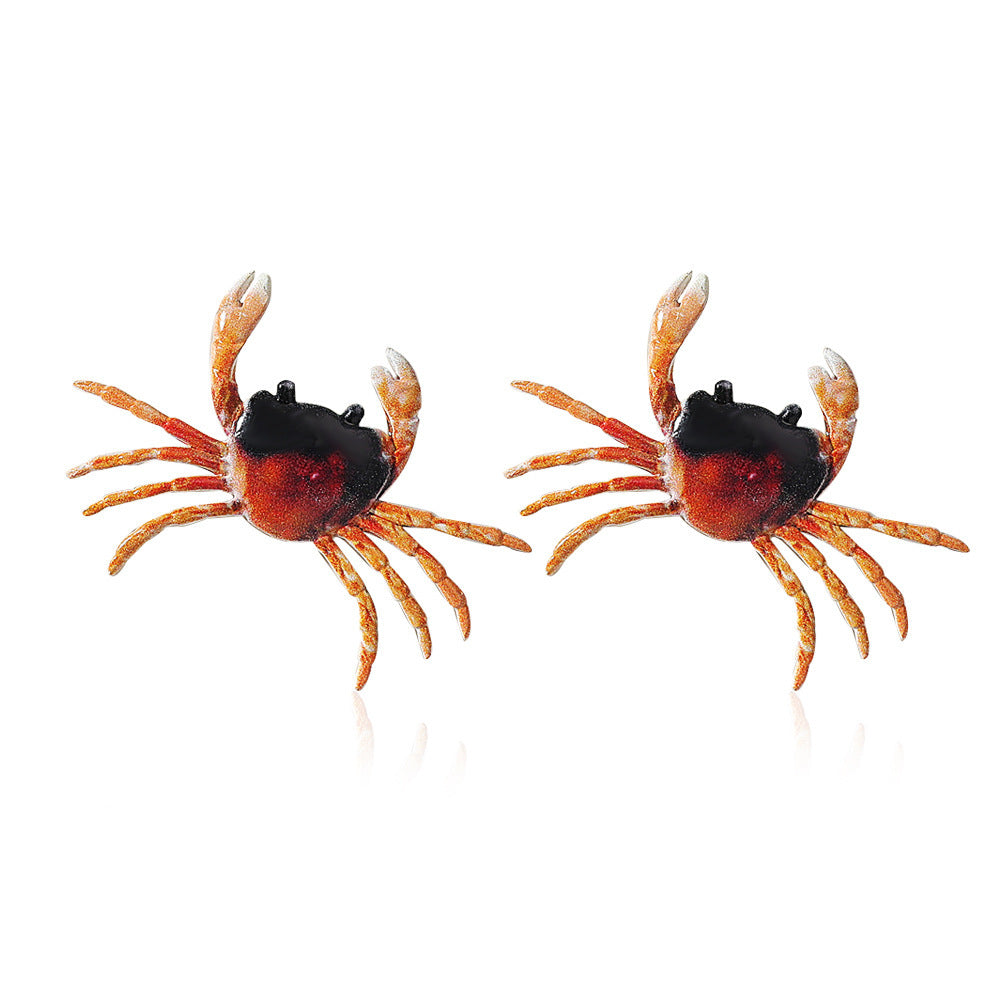 Personalized Crab Earring Necklace Set