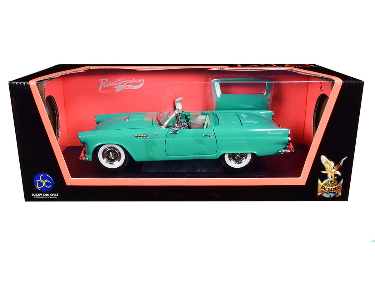 1955 Ford Thunderbird Convertible Turquoise 1/18 Diecast Model Car by Road Signature LuxuryLifeWay Online Store