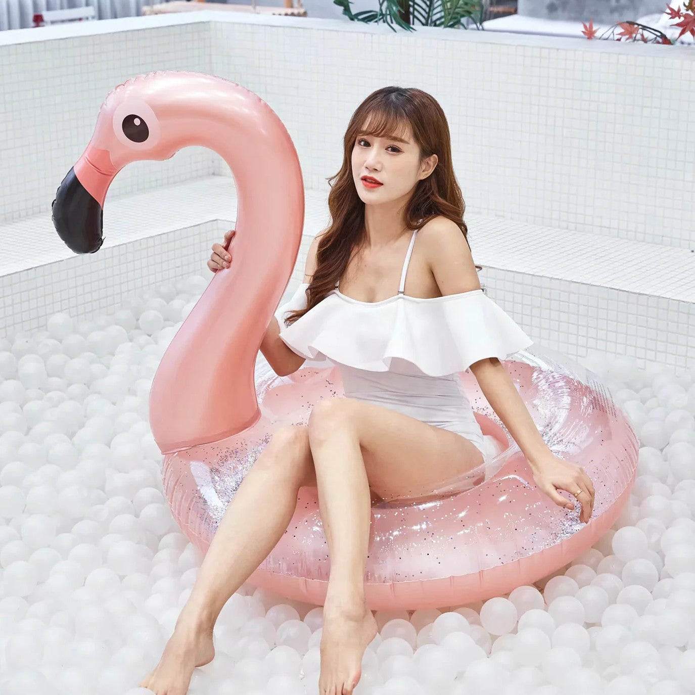Flamingo Swimming Ring Floating Donut Summer Outdoor Activities Beach Party Inflatable Swimming Pool Toys LuxuryLifeWay Online Store